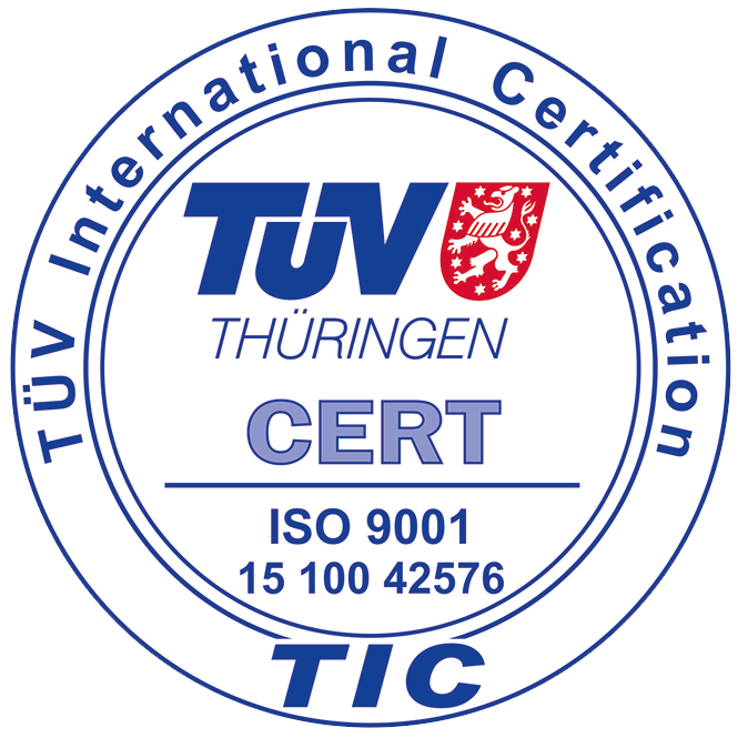 TÜV Thüringen Zertifizierungszeichen DIN ISO 9001